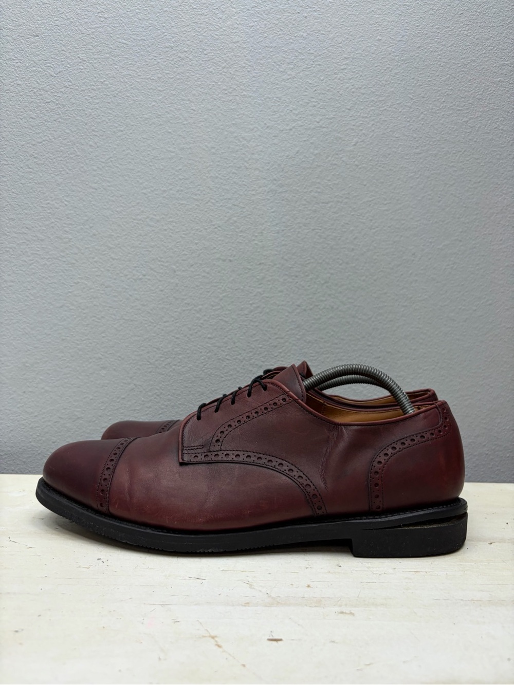 Allen Edmonds Maroon Leather Lexington Oxford Dress Shoes Mens 12 D 96396